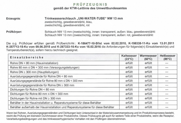 Fitt Trinkwasserschlauch GEKA Plus Kupplung 1/2" 25m DVGW